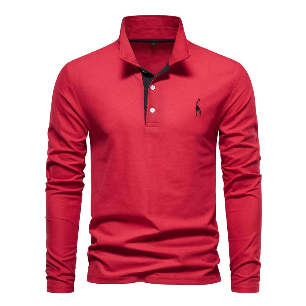 Vintém d'Ouro - Camisa pólo casual de manga longa
