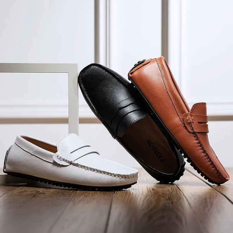 Vintém d'Ouro - Mocassins casuais de verão em pele