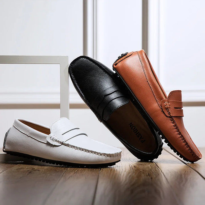 Vintém d'Ouro - Mocassins casuais de verão em pele