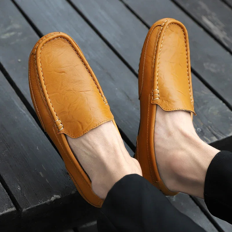 Vintém d'Ouro - Mocassins de couro vintage