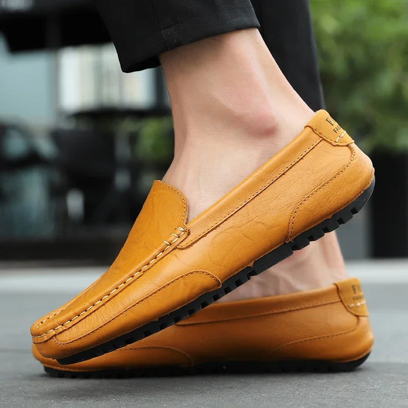 Vintém d'Ouro - Mocassins de couro vintage