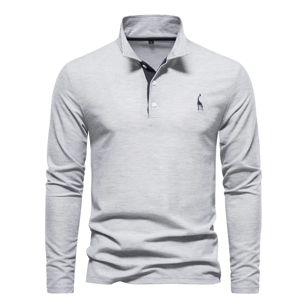 Vintém d'Ouro - Camisa pólo casual de manga longa
