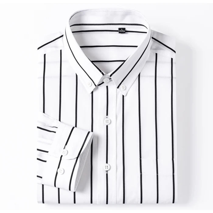 Vintém d'Ouro - Camisa elegante de algodão listrada