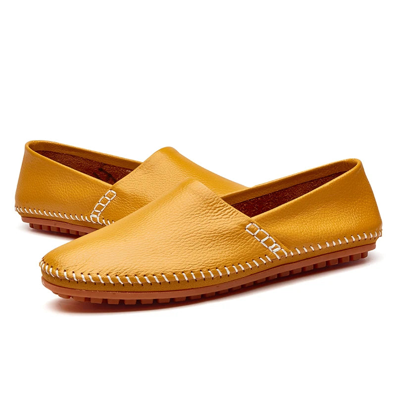 Vintém d'Ouro - Mocassins de couro claro