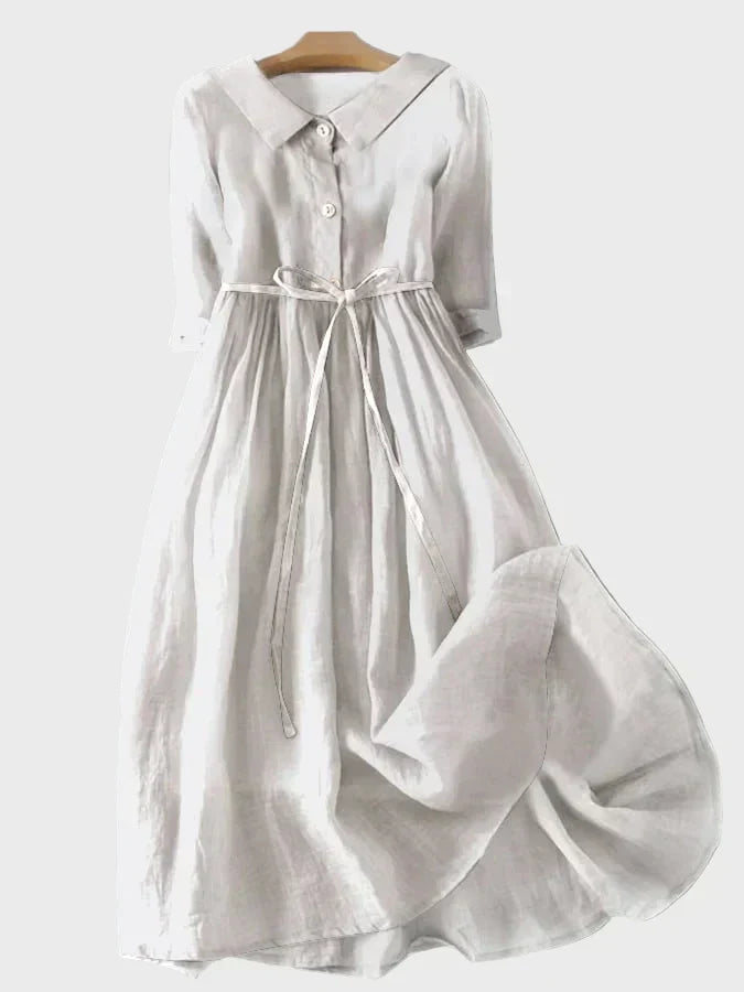 Vintém d'Ouro - Vestido com Gola Elegante