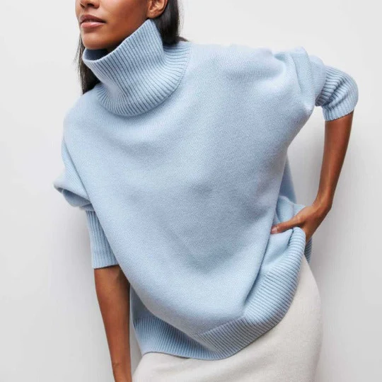 Vintém d'Ouro - Camisola oversize de algodão com gola virada para baixo