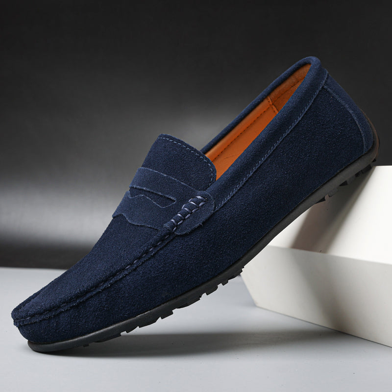 Vintém d'Ouro - Mocassins de camurça retro para homem
