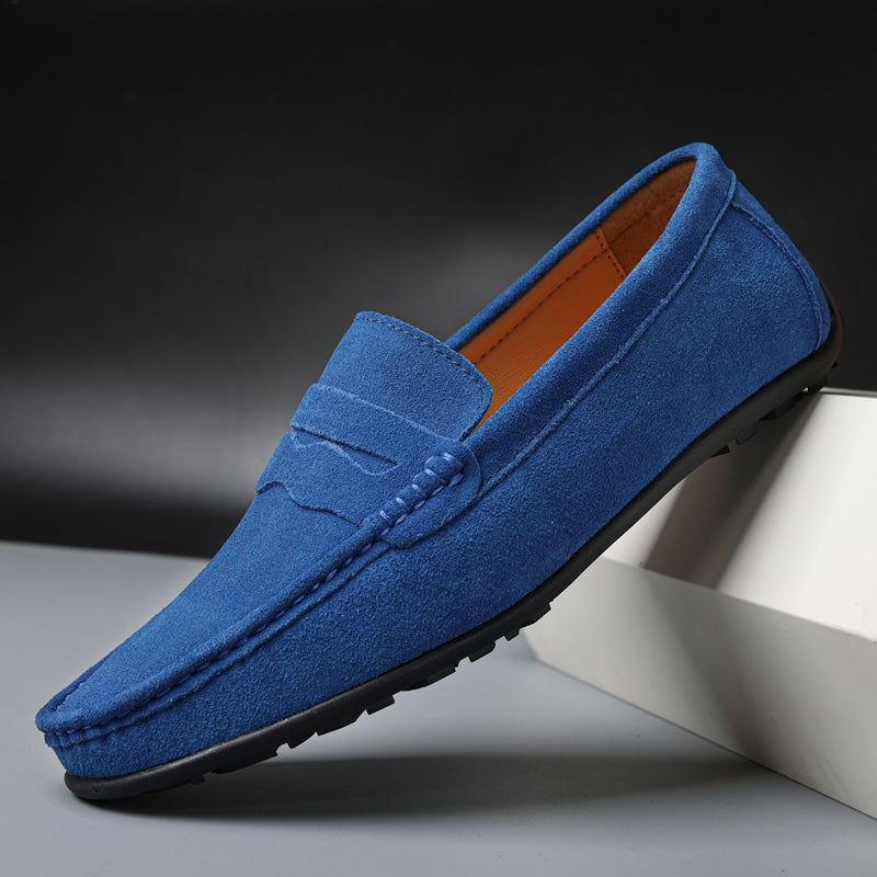 Vintém d'Ouro - Mocassins de camurça retro para homem