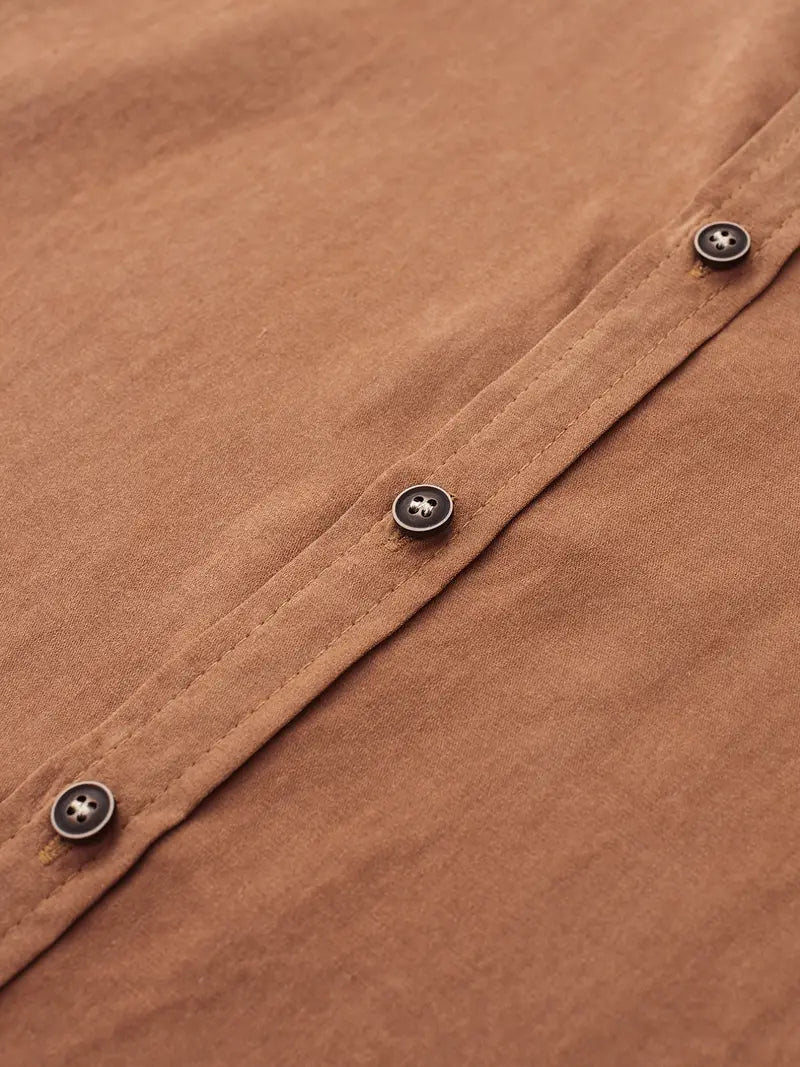 Vintém d'Ouro - Camisa casual de algodão de manga curta