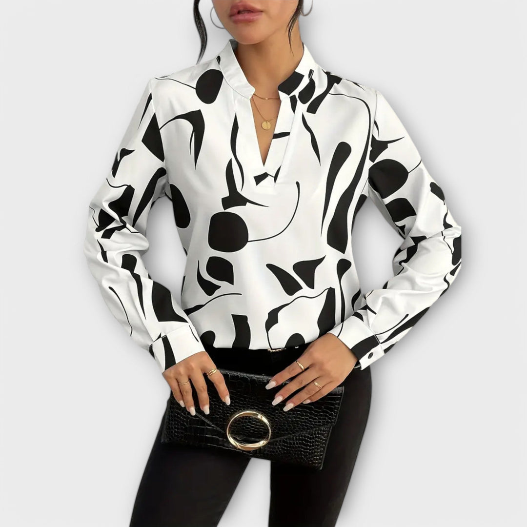 Vintém d'Ouro - Blusa elegante de manga comprida