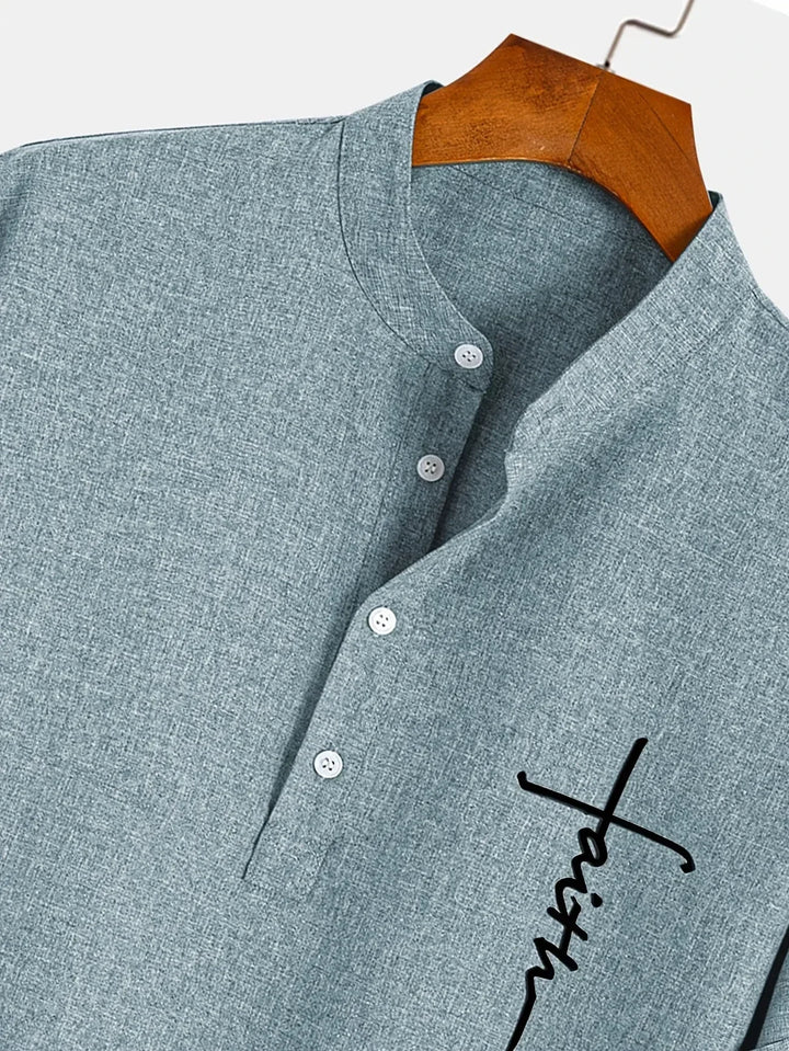 Vintém d'Ouro - Camisa Elegante com Colarinho Moderno