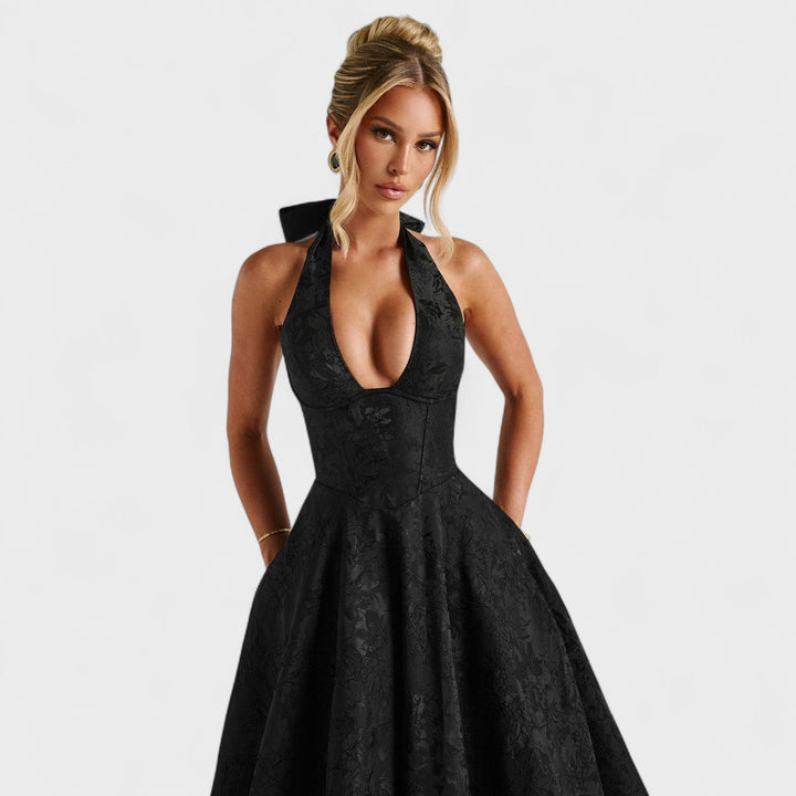 Vintém d'Ouro - Vestido midi texturizado