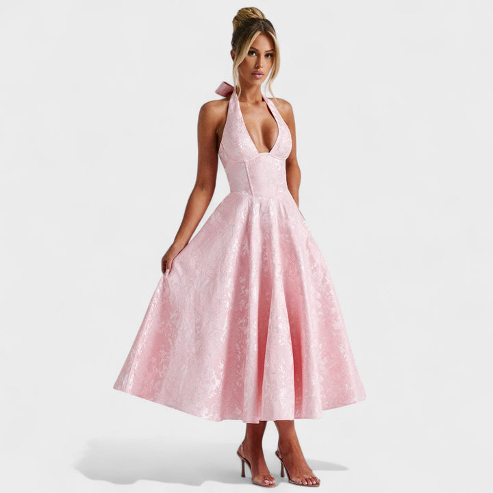 Vintém d'Ouro - Vestido midi texturado