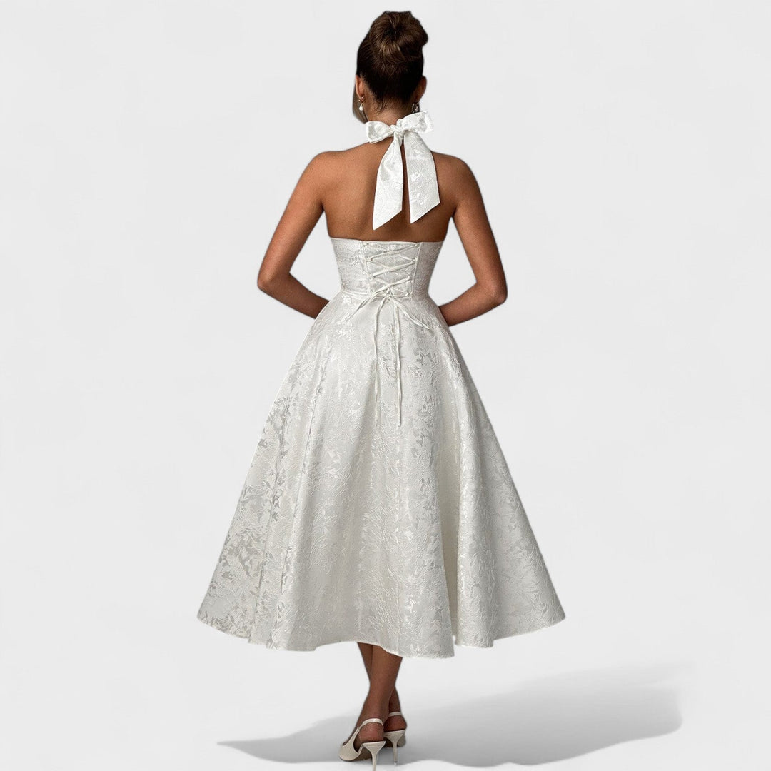 Vintém d'Ouro - Vestido midi texturado