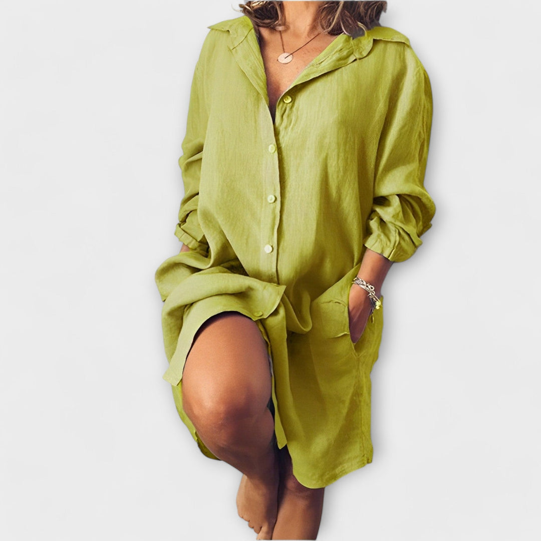 Vintém d'Ouro - Blusa casual de linho