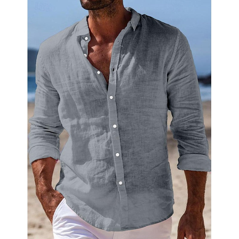 Vintém d'Ouro - Camisa casual de linho