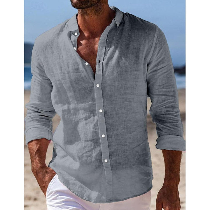 Vintém d'Ouro - Camisa casual de linho