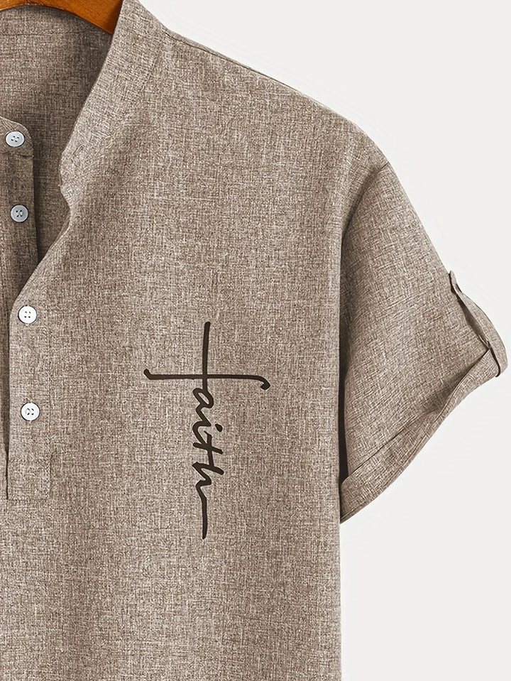 Vintém d'Ouro - Camisa Elegante com Colarinho Moderno