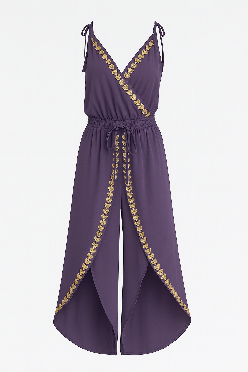 Vintém d'Ouro - Vestido Mono com Detalhes Dourados