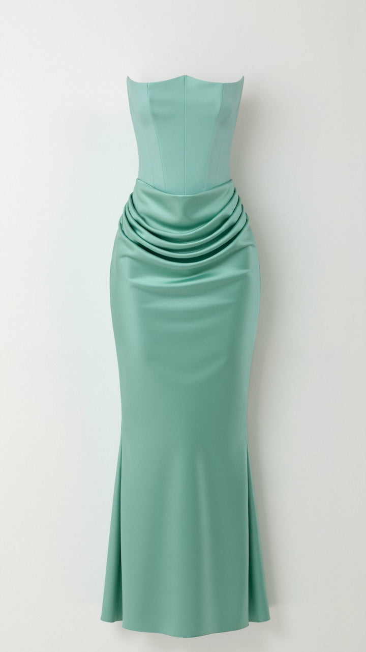 Vintém d'Ouro - Vestido longo com corpete
