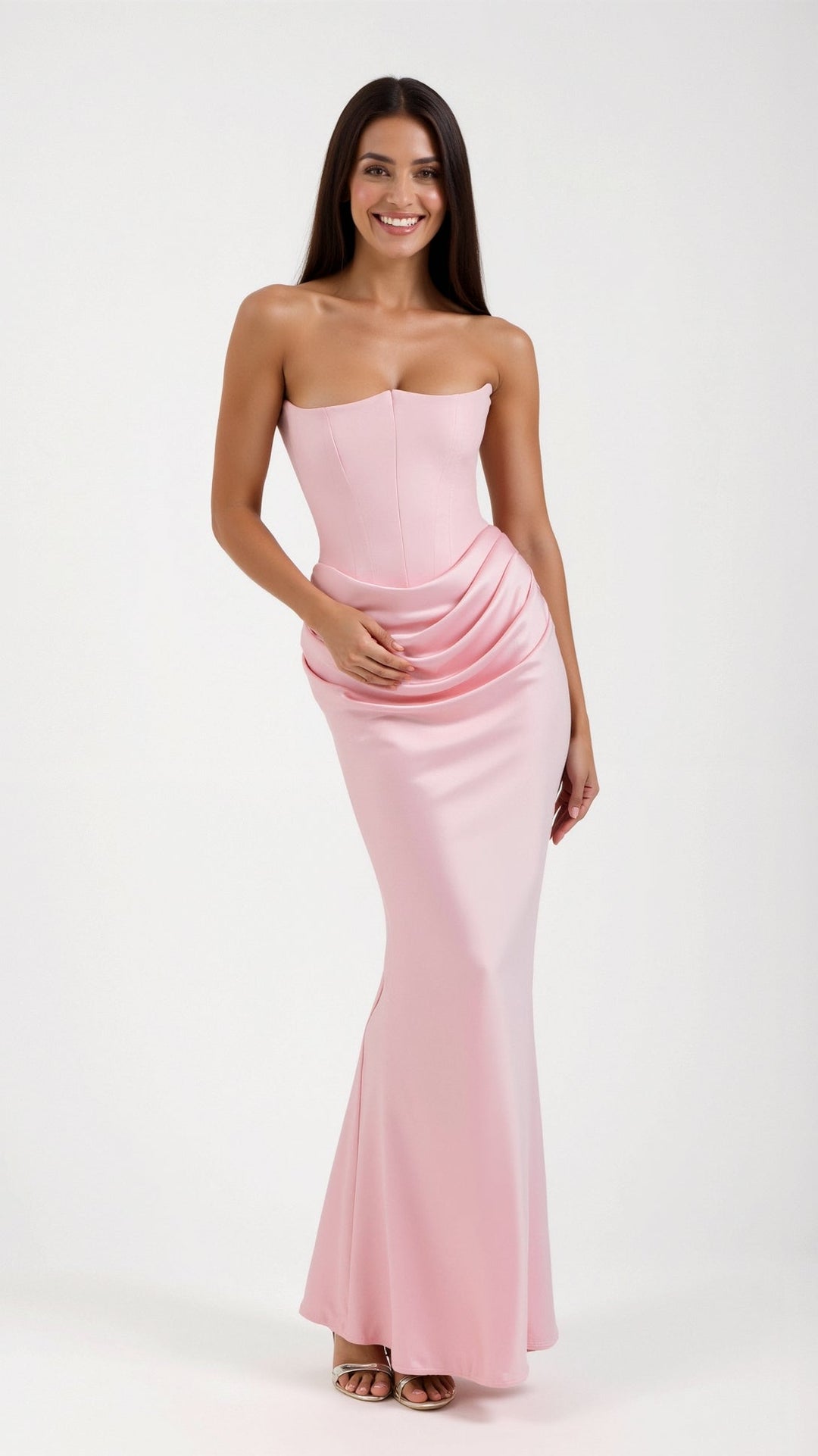 Vintém d'Ouro - Vestido longo com corpete