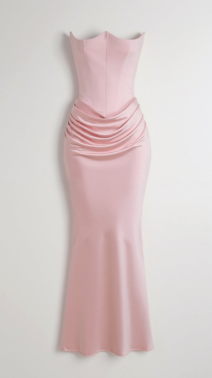 Vintém d'Ouro - Vestido longo com corpete