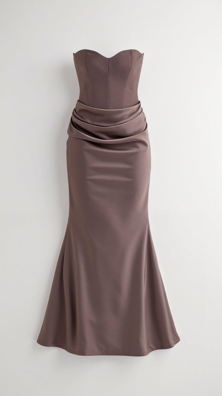 Vintém d'Ouro - Vestido longo com corpete