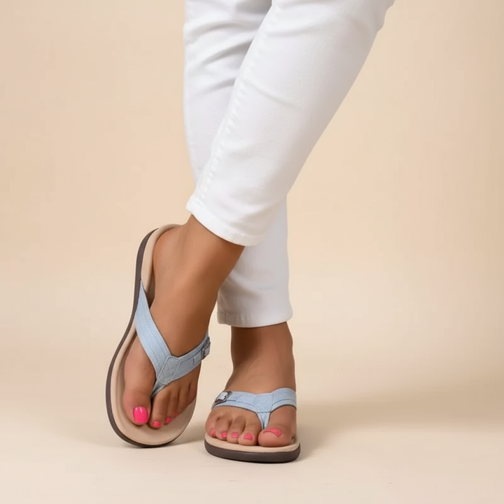 Vintém d'Ouro - sandália ortopédica leve estilo flip-flop