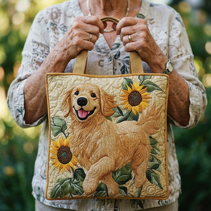 Vintém d'Ouro - Saco Tote Acolchoado com Design Canino