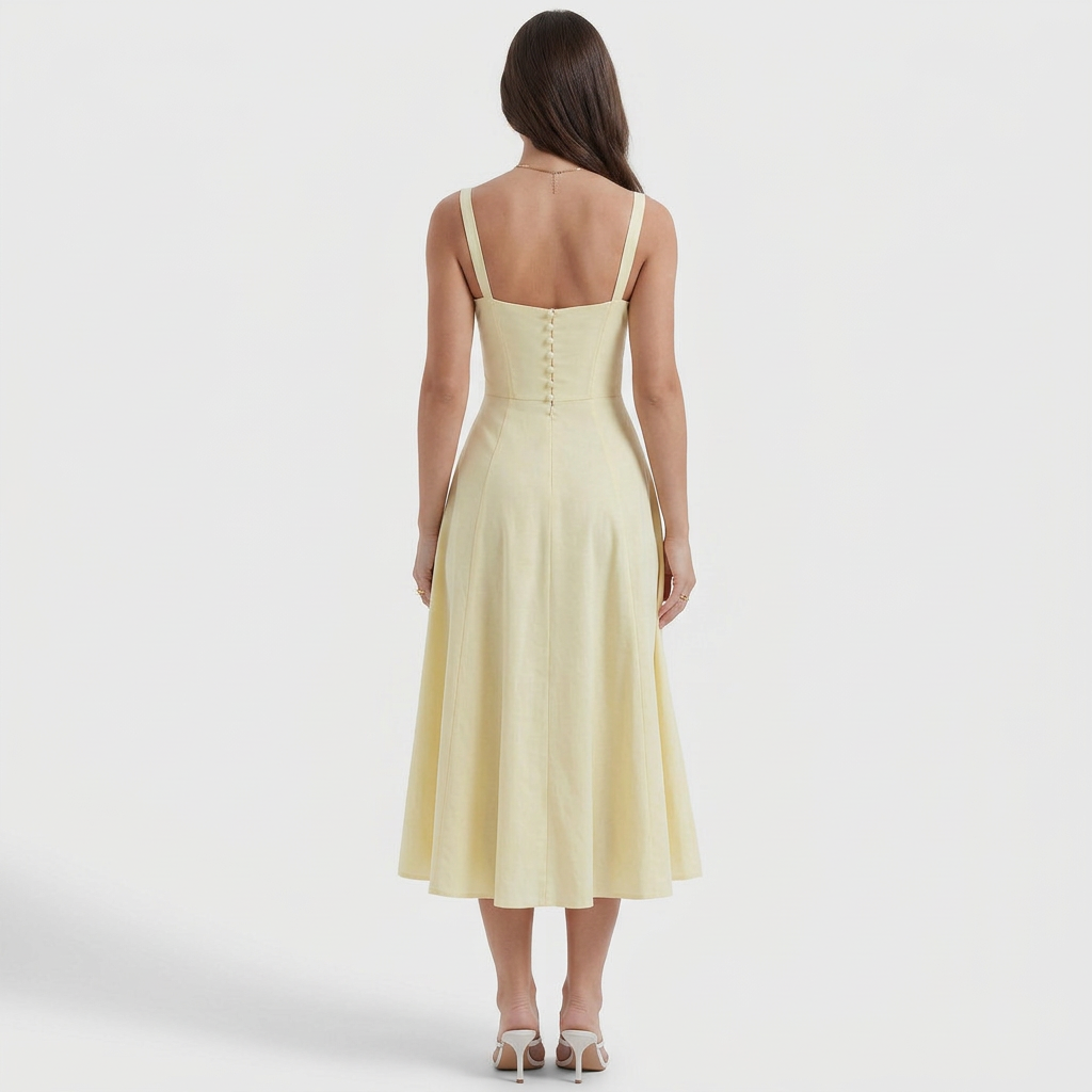 Vintém d'Ouro - Vestido Maxi Elegante
