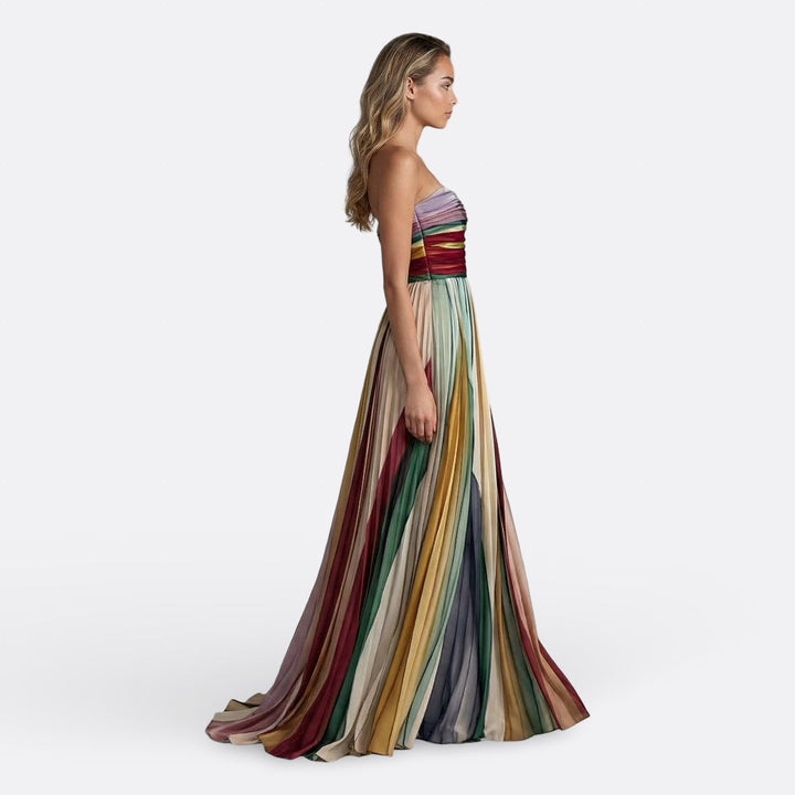 Vintém d'Ouro - Vestido longo sem alças