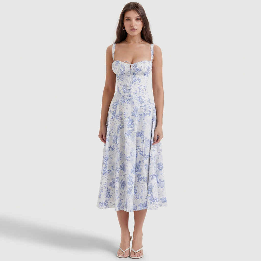 Vintém d'Ouro - Vestido Maxi Elegante