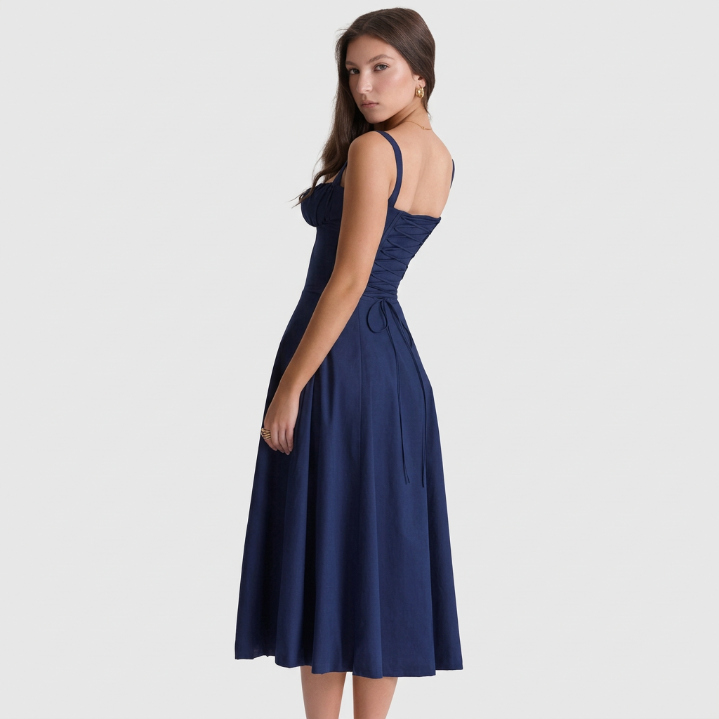 Vintém d'Ouro - Vestido Maxi Elegante