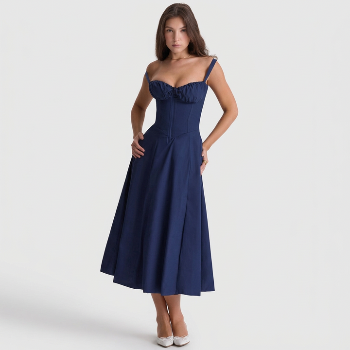 Vintém d'Ouro - Vestido Maxi Elegante