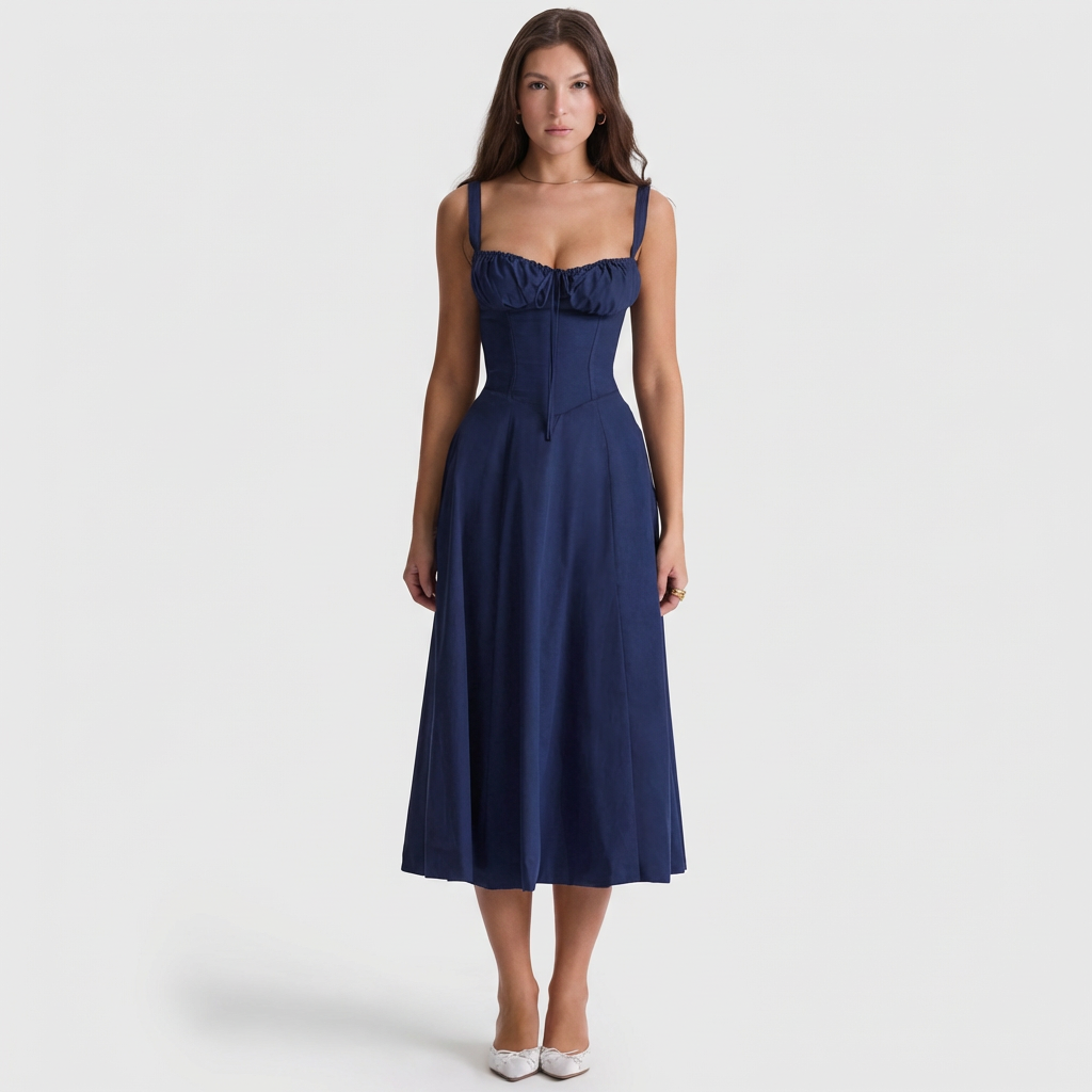 Vintém d'Ouro - Vestido Maxi Elegante