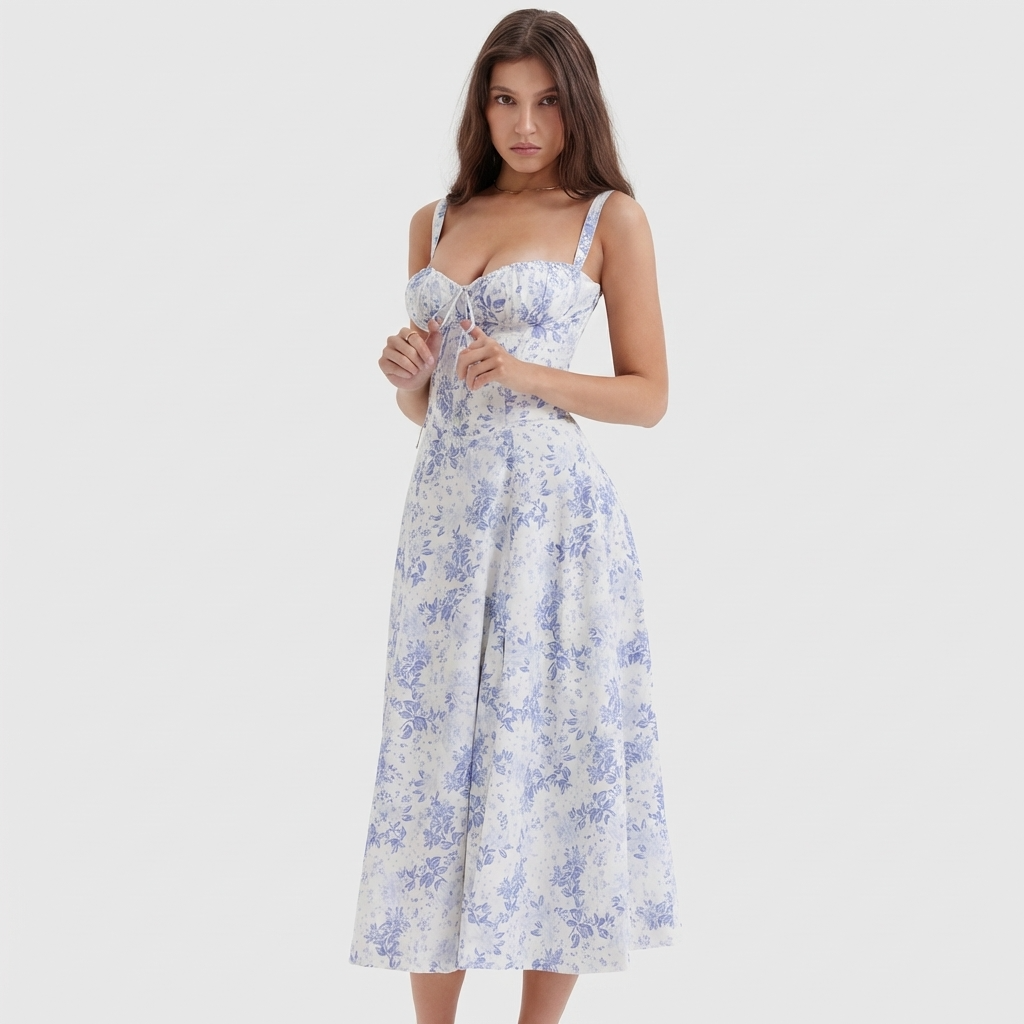 Vintém d'Ouro - Vestido Maxi Elegante