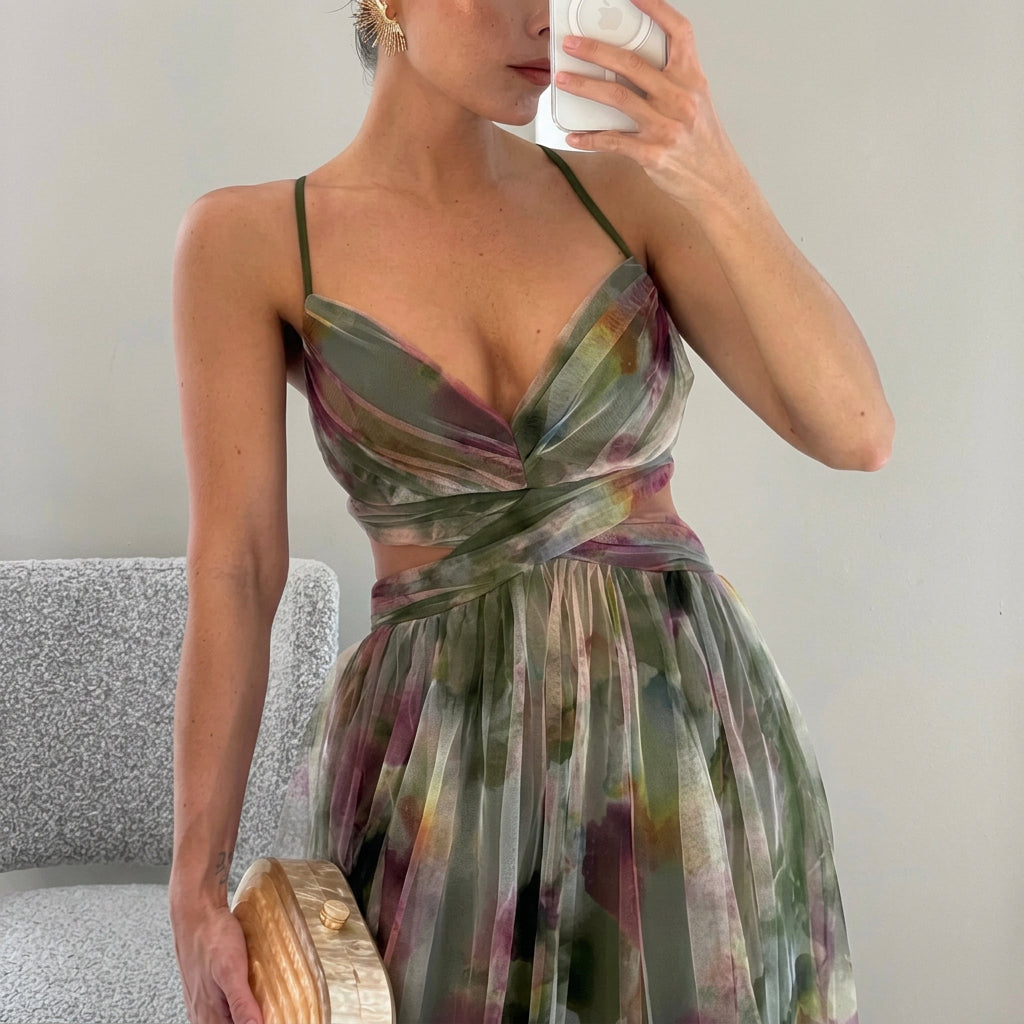 Vintém d'Ouro - Vestido Maxi Estampado Floral