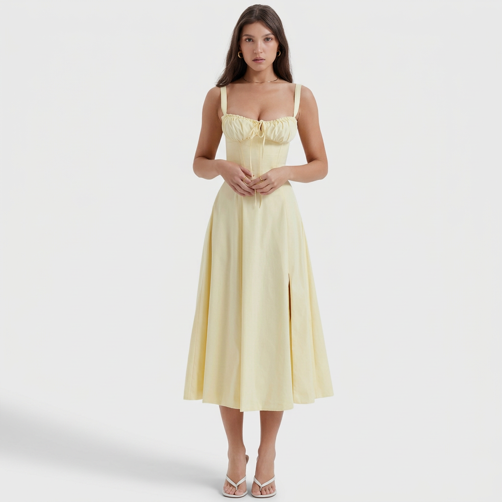 Vintém d'Ouro - Vestido Maxi Elegante