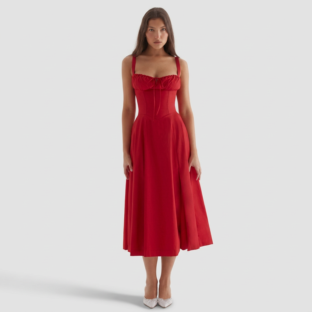 Vintém d'Ouro - Vestido Maxi Elegante