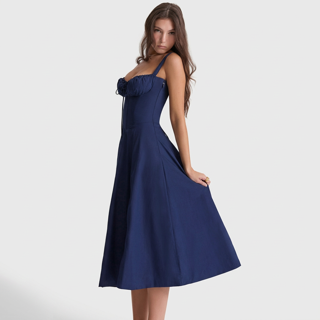 Vintém d'Ouro - Vestido Maxi Elegante
