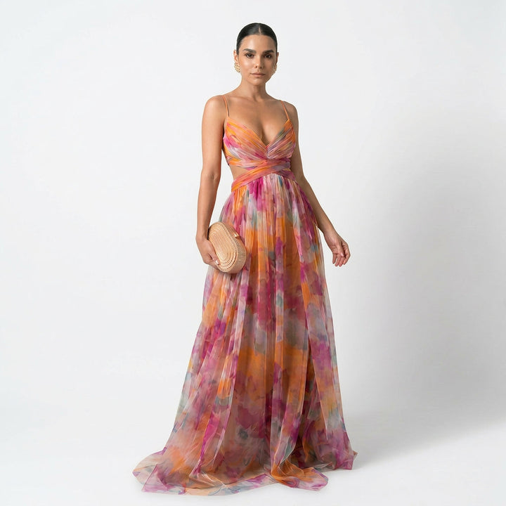 Vintém d'Ouro - Vestido Maxi Estampado Floral