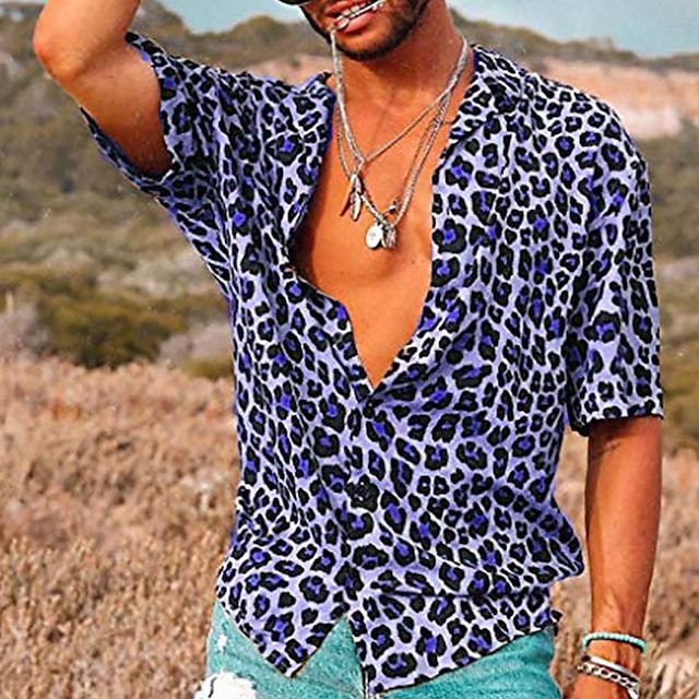 Vintém d'Ouro - Camisa de estampa de leopardo