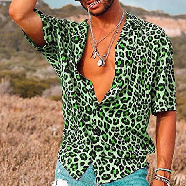 Vintém d'Ouro - Camisa de estampa de leopardo