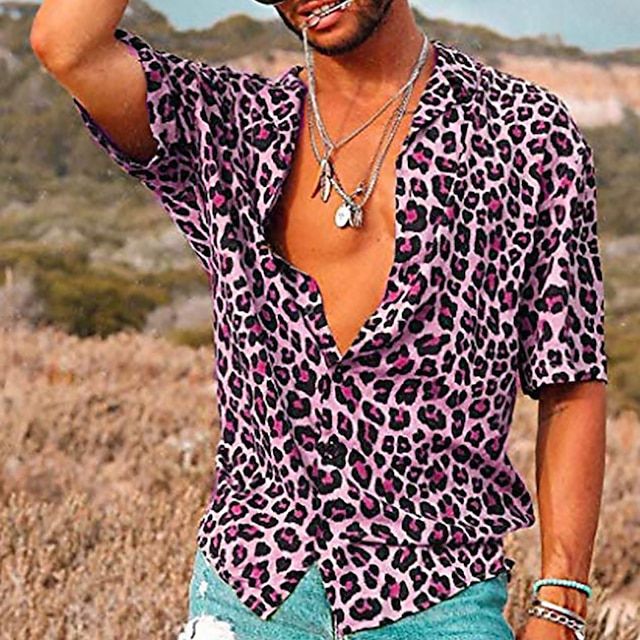 Vintém d'Ouro - Camisa de estampa de leopardo