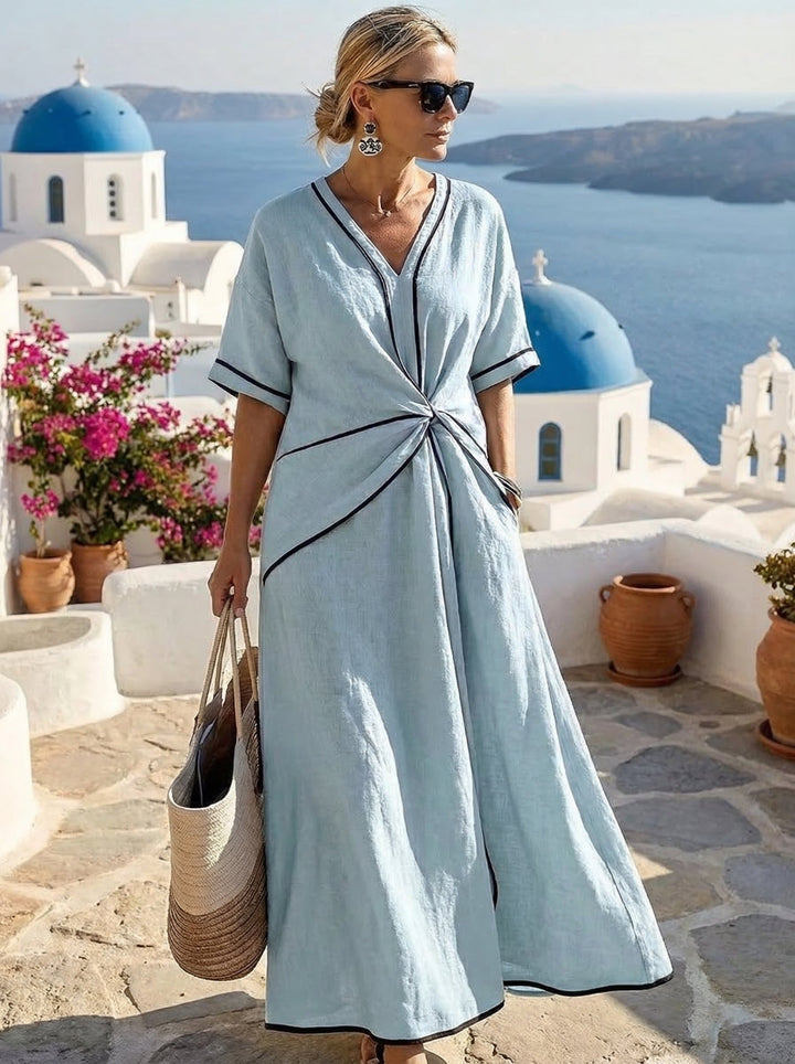 Vintém d'Ouro - Vestido Elegante e Flutuante
