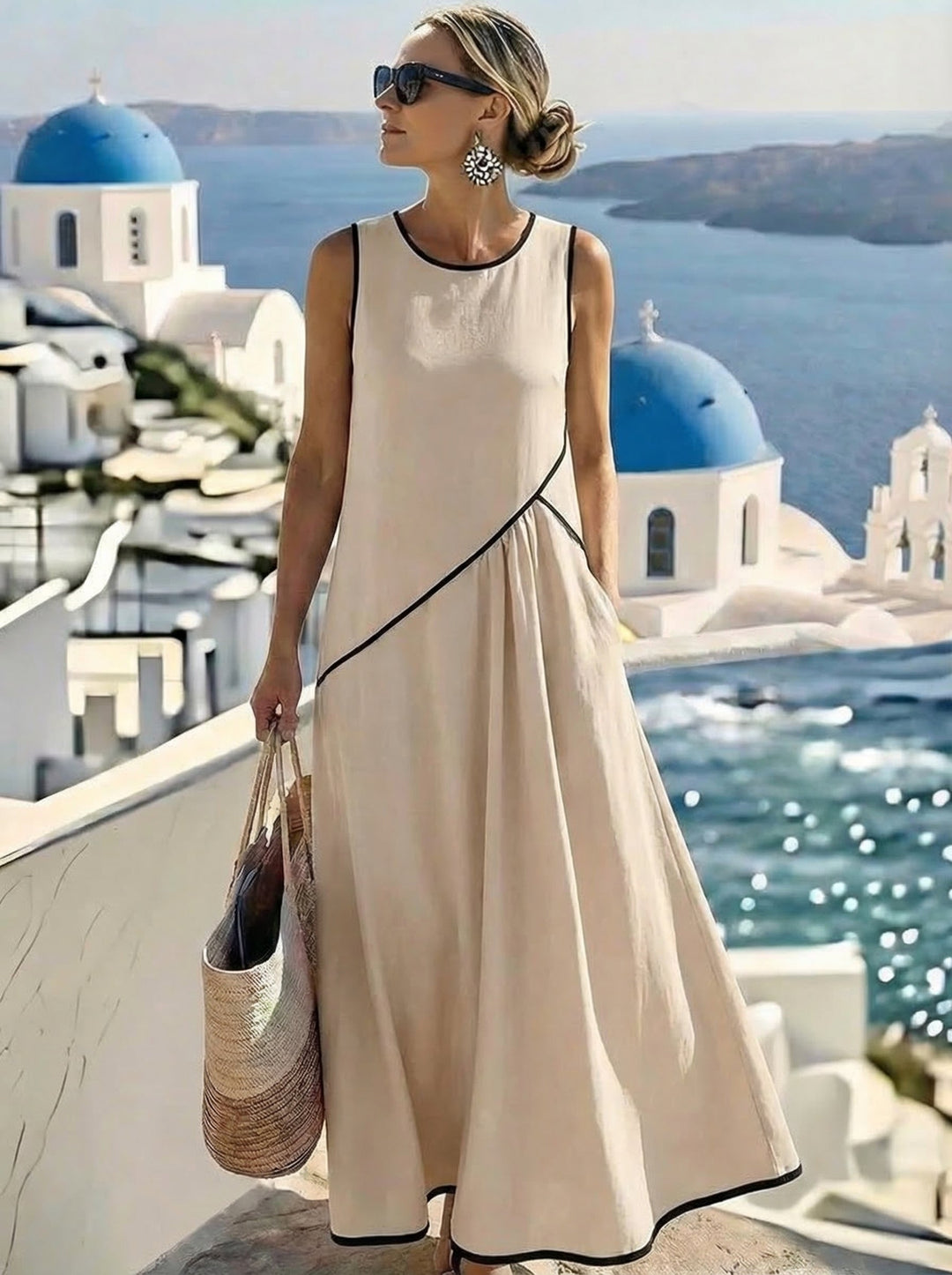 Vintém d'Ouro - Vestido de Verão Elegante