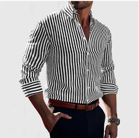Vintém d'Ouro - Camisa de riscas elegante