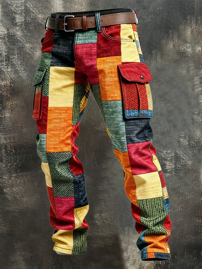 Vintém d'Ouro - Calças Cargo com Patches