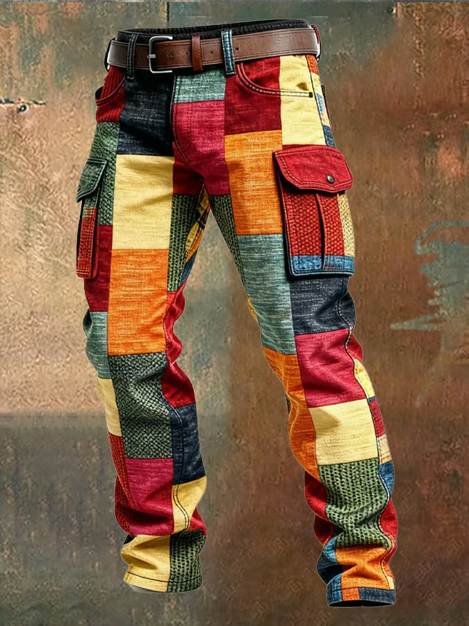 Vintém d'Ouro - Calças Cargo com Patches