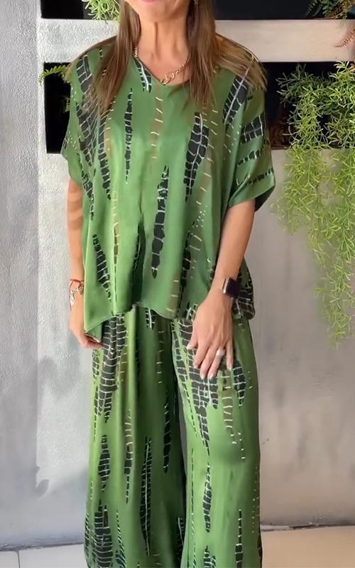 Vintém d'Ouro - Conjunto Casual Estampado